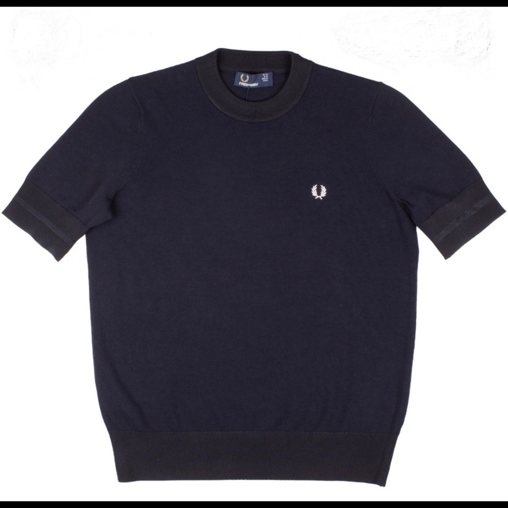 Fred Perry Navy Crew Neck Jumper